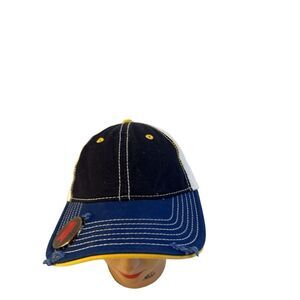 Michelob Beer baseball cap hat bottle opener blue yellow